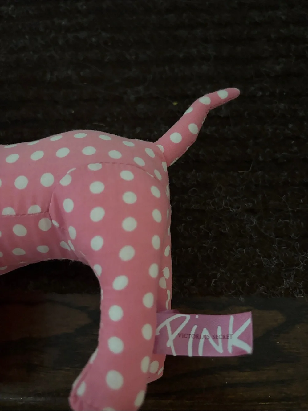 PINK Victoria's Secret Pink Polka Dot Dog Plush